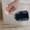 Load image into Gallery viewer, BOOMJOY Toilet Brush and Holder with TPR Rubber and Built-in Tweezer - Black
