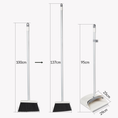 Load image into Gallery viewer, Dolanx Long Handle Broom and Dustpan Set with Convertible Height with Foldable Dustpan - White
