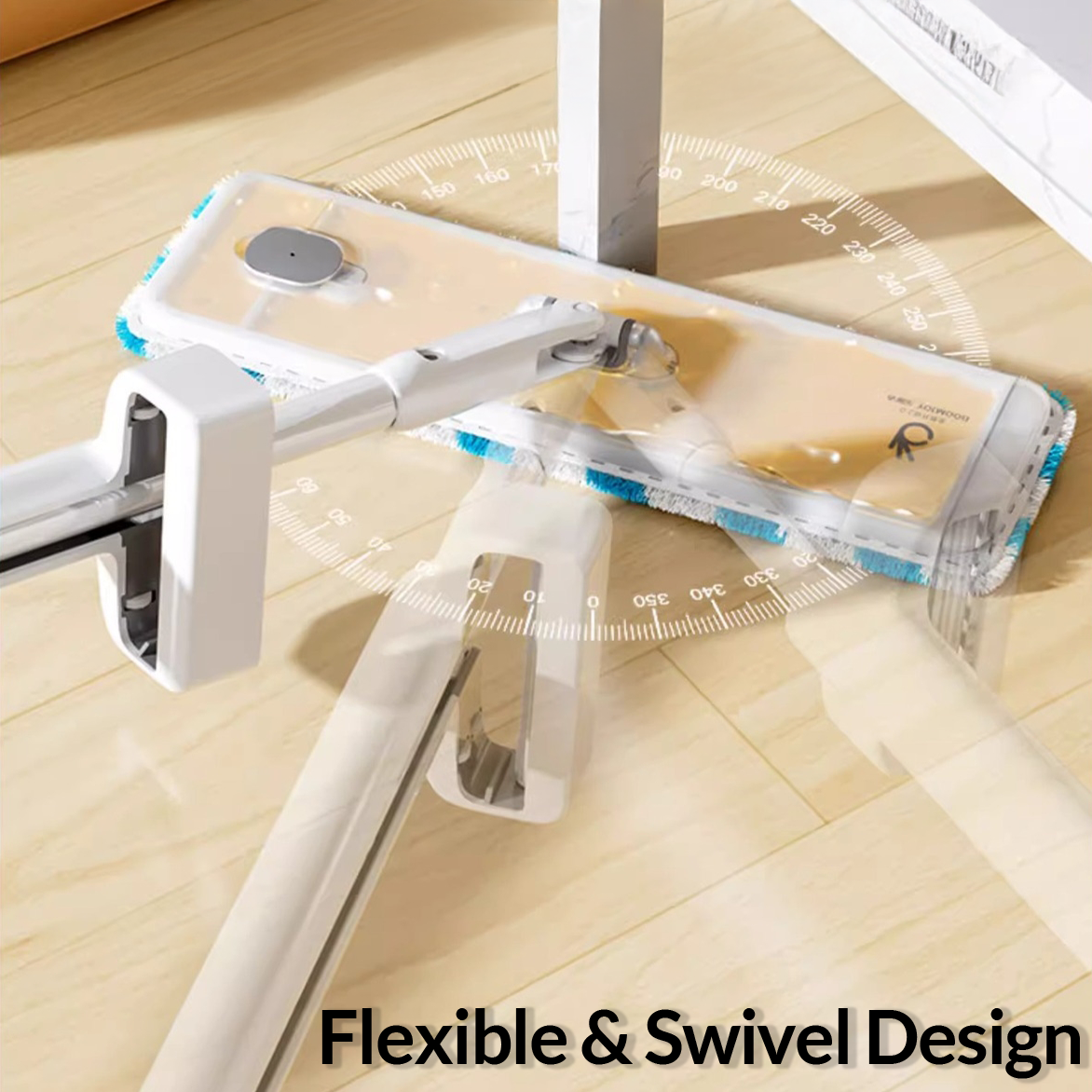 BOOMJOY 2-in-1 Spray Easy-Dry Mop with 360° Swivel Head