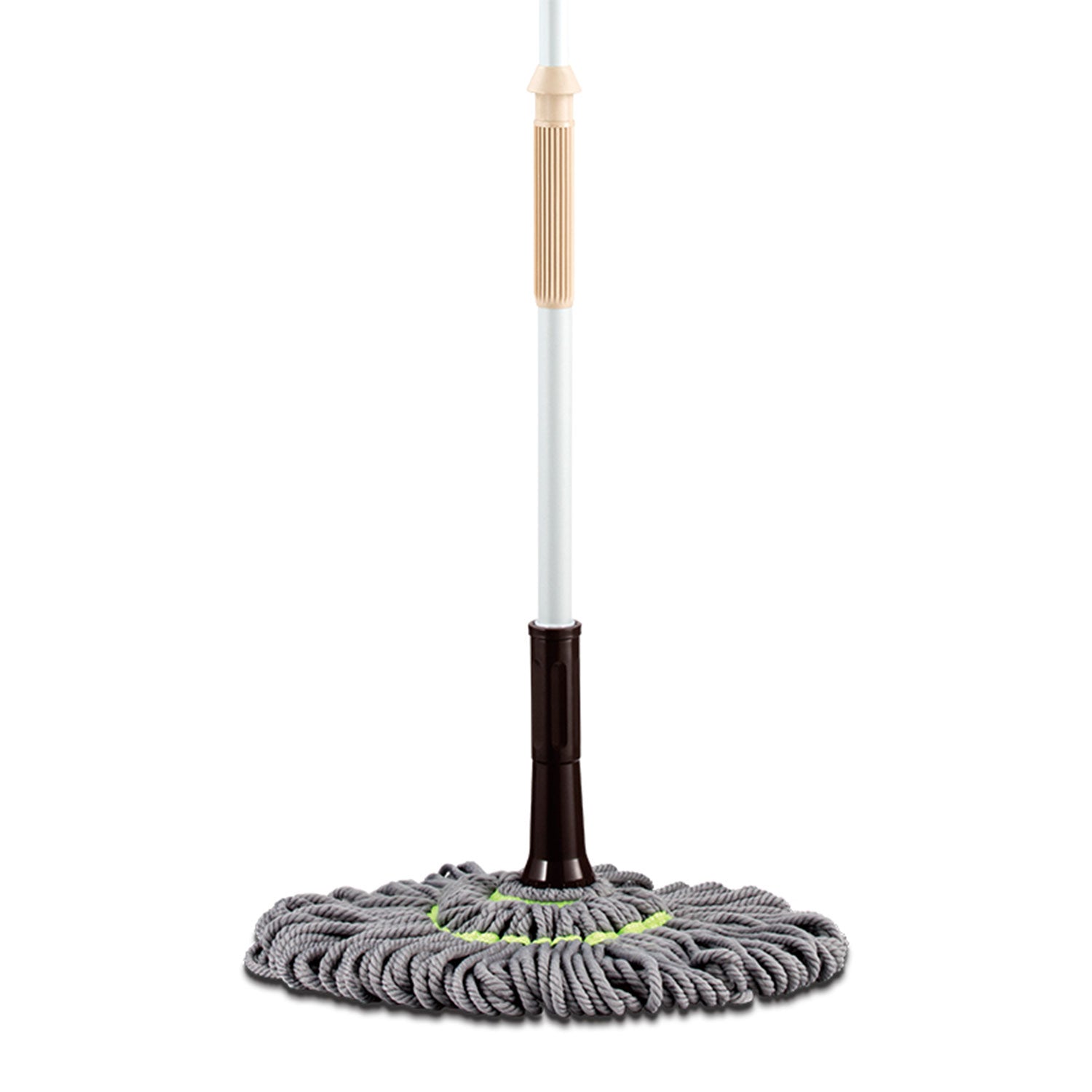 BOOMJOY Hand-Free Twist Mop with Microfiber Head & Adjustable Pole