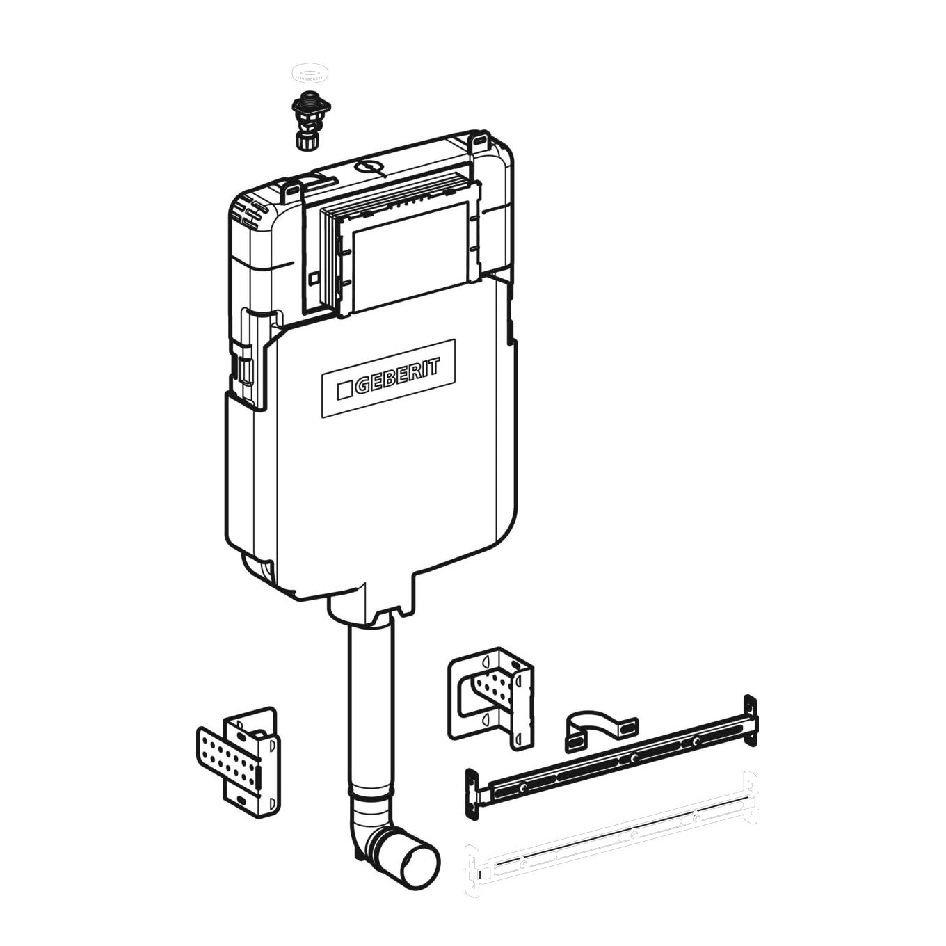 Geberit Sigma8 Front Flush Concealed In-Wall Cistern 4.5/3L