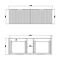 Load image into Gallery viewer, Vienna 1200mm Wall Hung Fluted Vanity Cabinet - Matte White
