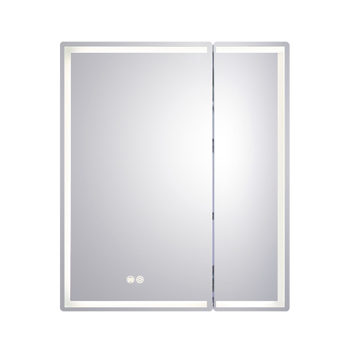 LED Mirror Shaving Cabinet – Double Door 750x720mm with Adjustable Lighting & Defogging