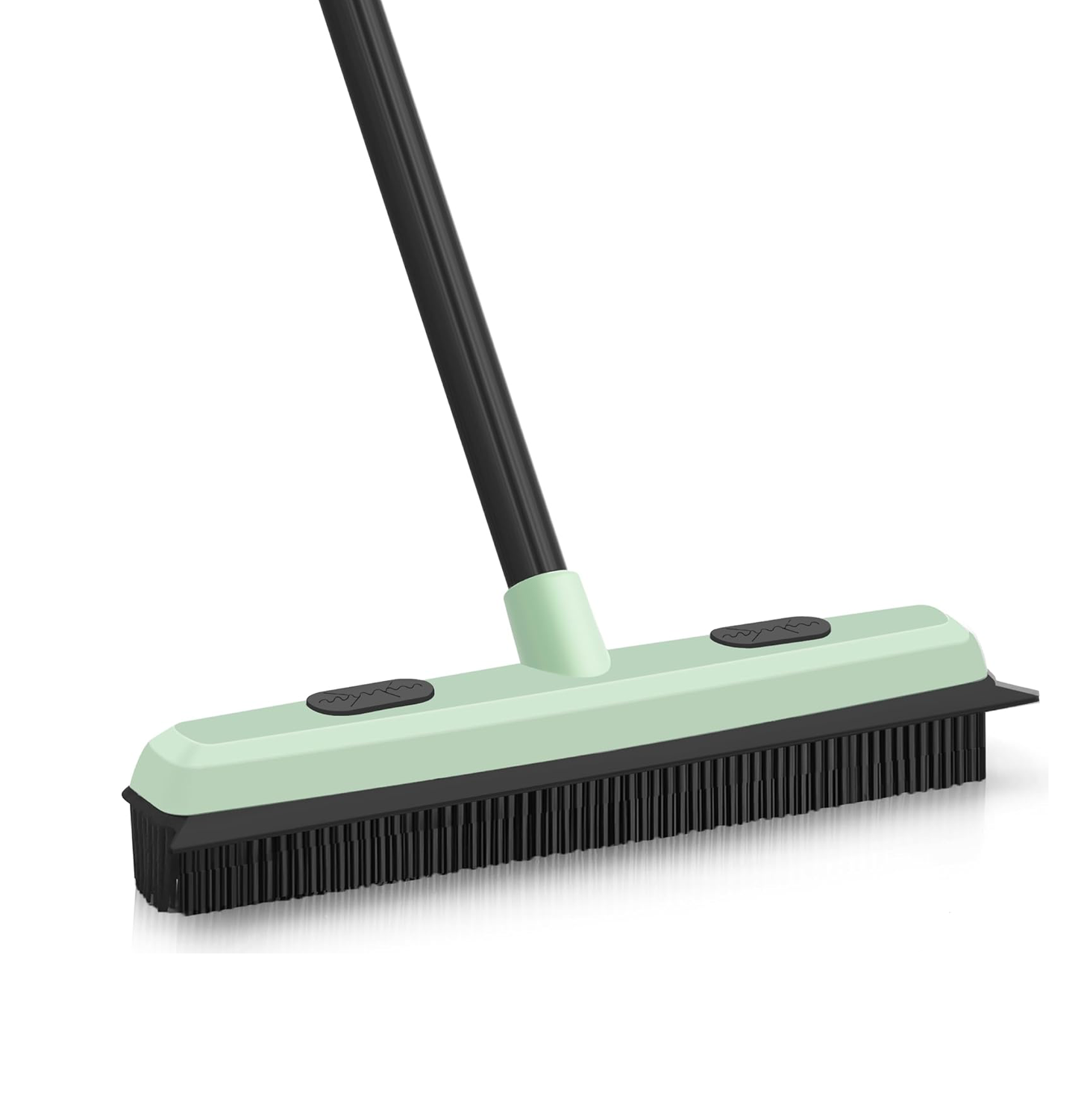 DALIPER 3-in-1 Rubber Broom Pet Hair Remover with Squeegee – Adjustable Telescopic Handle & Detailing Brush for Carpet, Hardwood, and Tile Floors