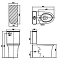 Load image into Gallery viewer, Arrow Armino 670*380*810mm Dual Flush Wash-down Two-piece Ceramic Toilet Suite Soft Closed Seat
