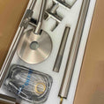 Load image into Gallery viewer, Solid Brass Freestanding Handheld Shower Head & Swivel Spout Tap - Brushed Nickel Silver
