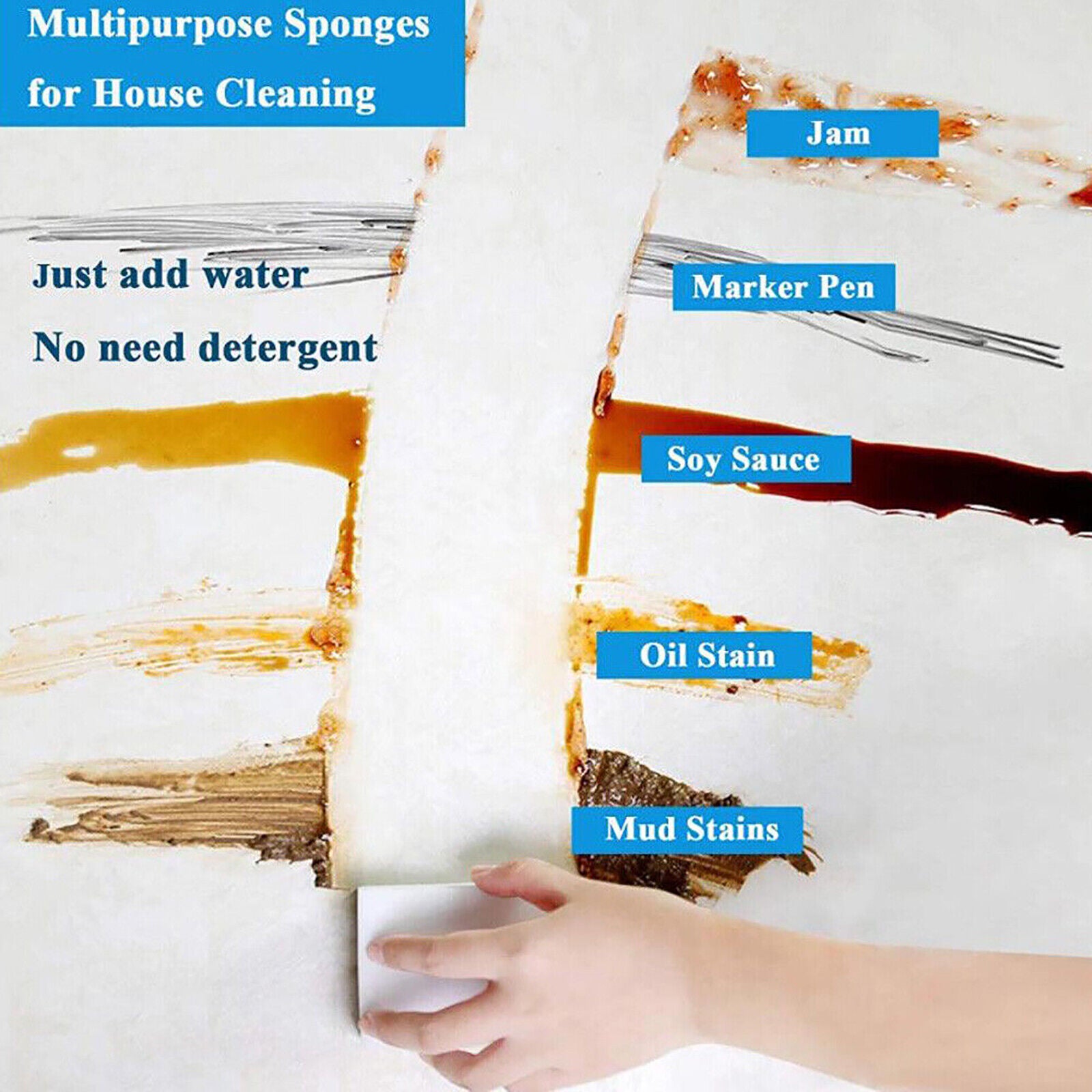 Magic Cleaning Sponges | Eraser Pads | Multi-Purpose Foam Cleaner (40 Pack)