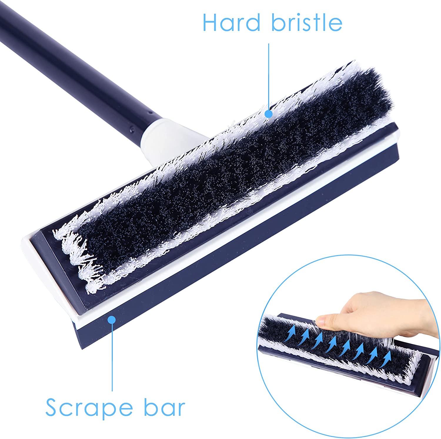 BOOMJOY 2 in 1 Floor Scrub Brush with Scrapper