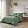 Load image into Gallery viewer, Bellemosa 100% Washed Cotton Quilt Cover Set - Sage Green
