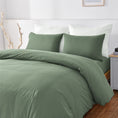 Load image into Gallery viewer, Bellemosa 100% Washed Cotton Quilt Cover Set - Sage Green
