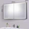 Load image into Gallery viewer, LED Mirror Shaving Cabinet – Double Door 1200x720mm with Adjustable Lighting & Defogging
