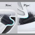 Load image into Gallery viewer, BOOMJOY Toilet Brush and Holder with TPR Rubber and Built-in Tweezer - Grey/Black
