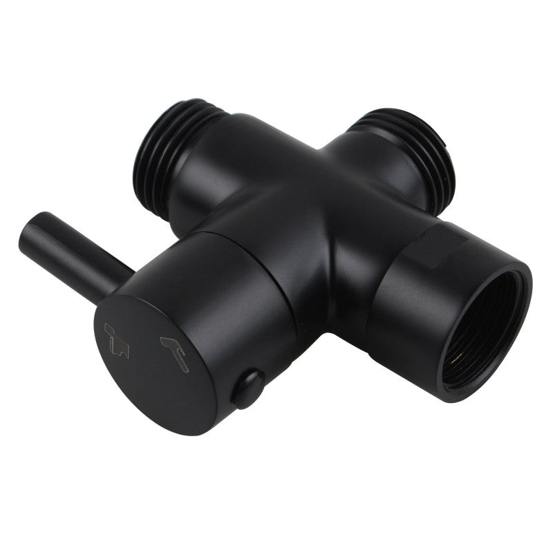 Brass Round Toilet Bidet Spray Diverter - Black