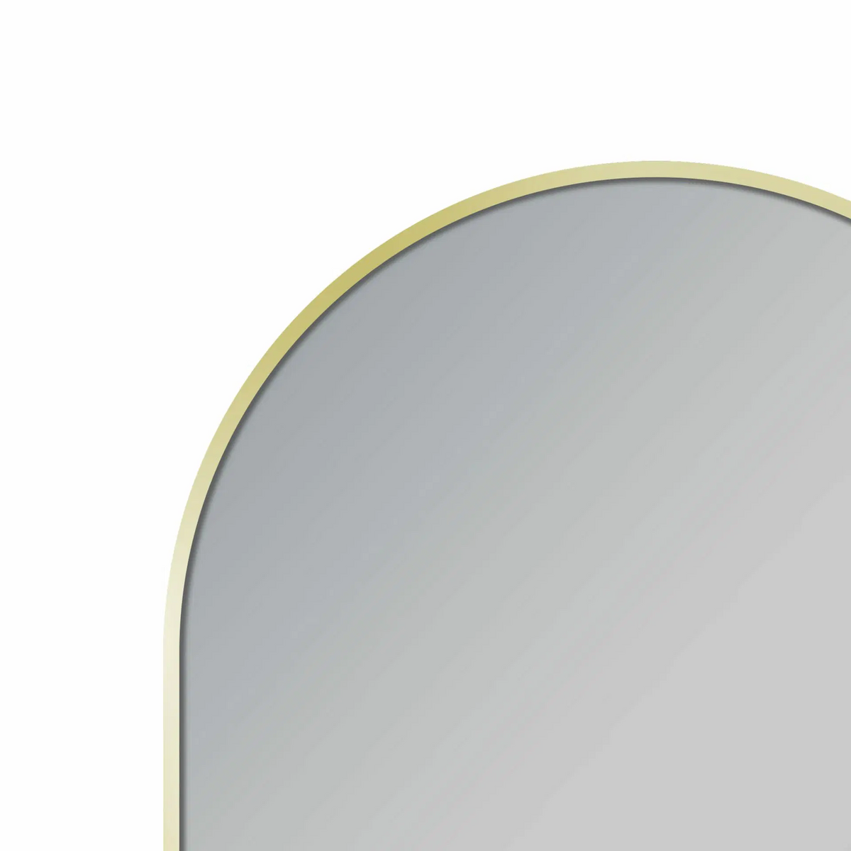 Brushed Gold Framed Arch LED Mirror 600 × 900 mm
