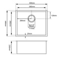 Load image into Gallery viewer, Stainless Steel Round Corner Handmade Single Bowl Kitchen Sink 440*440*230mm- Chrome Silver
