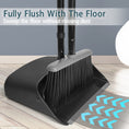 Load image into Gallery viewer, Dolanx Long Handle Broom and Dustpan Set with Convertible Height with Foldable Dustpan - Black
