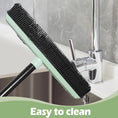 Load image into Gallery viewer, DALIPER 3-in-1 Rubber Broom Pet Hair Remover with Squeegee – Adjustable Telescopic Handle & Detailing Brush for Carpet, Hardwood, and Tile Floors
