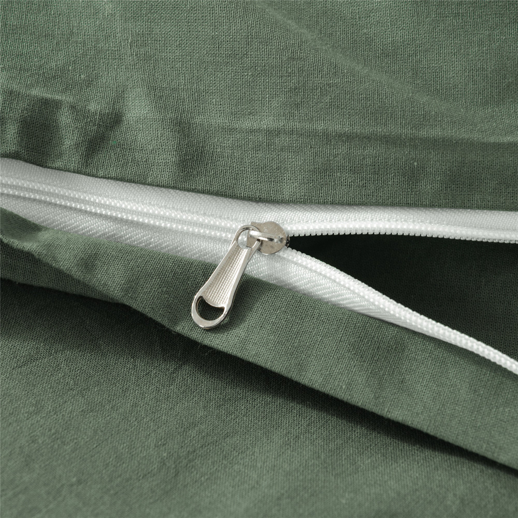 Bellemosa 100% Washed Cotton Quilt Cover Set - Sage Green