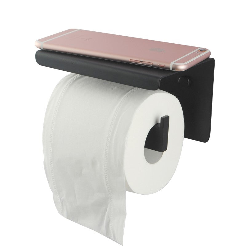 Stainless Steel Toilet Paper Holder- Black - IVANO