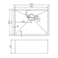 Load image into Gallery viewer, Stainless Steel Round Corner Handmade Single Bowl Kitchen Sink 600x450x230mm- Chrome Silver
