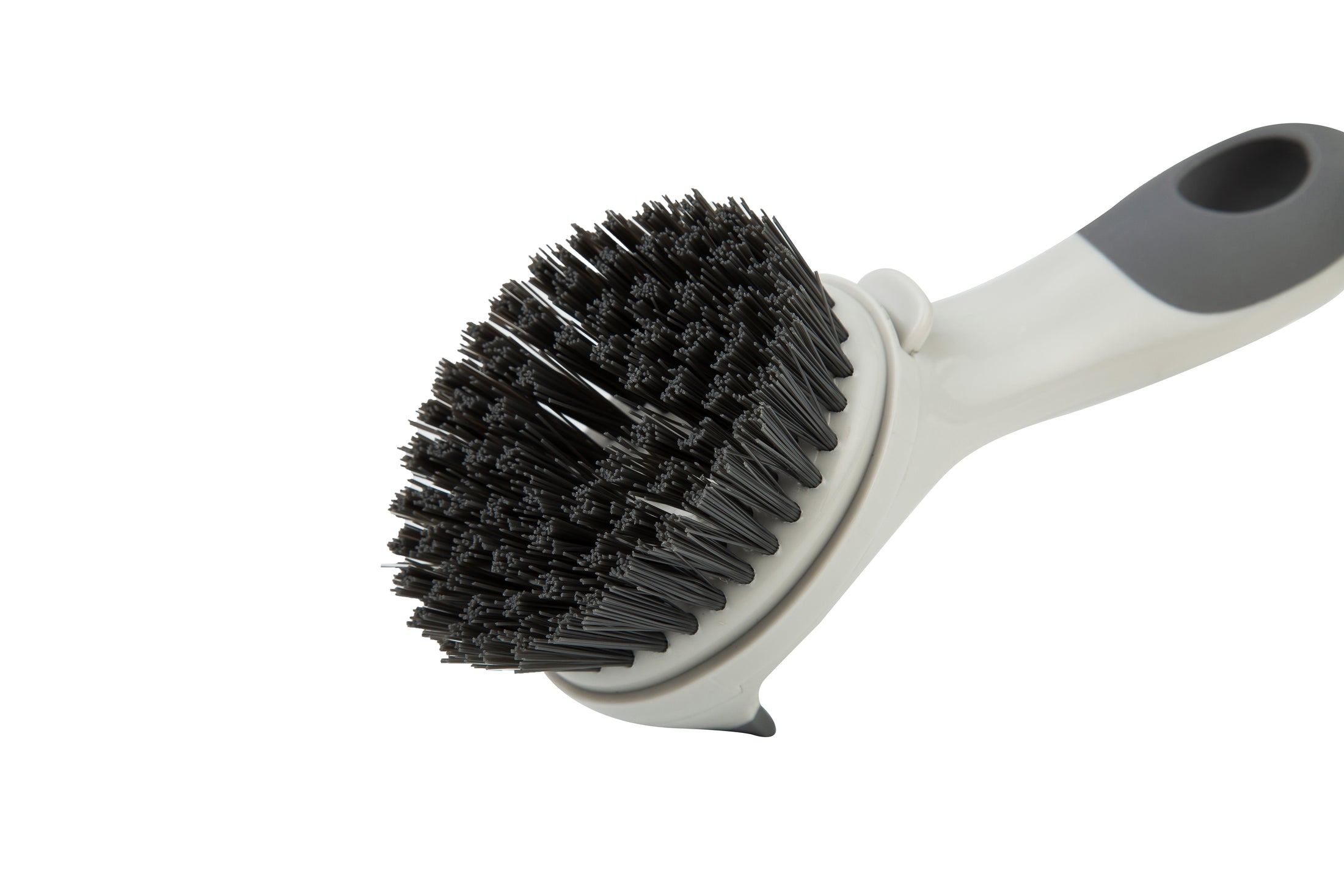 Compact Kitchen Brush with Interchangeable Brush and Sponge Heads