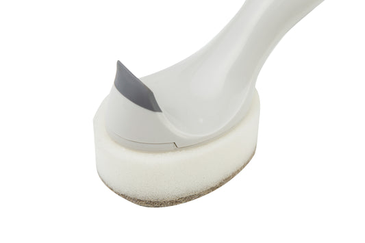 Compact Kitchen Brush with Interchangeable Brush and Sponge Heads