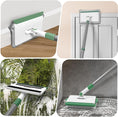 Load image into Gallery viewer, DALIPER 2-in-1 Skirting Board Cleaner Mop with 139cm Long Handle – Wall & Baseboard Cleaning Tool with 4 Reusable Pads and Scrubber Brush
