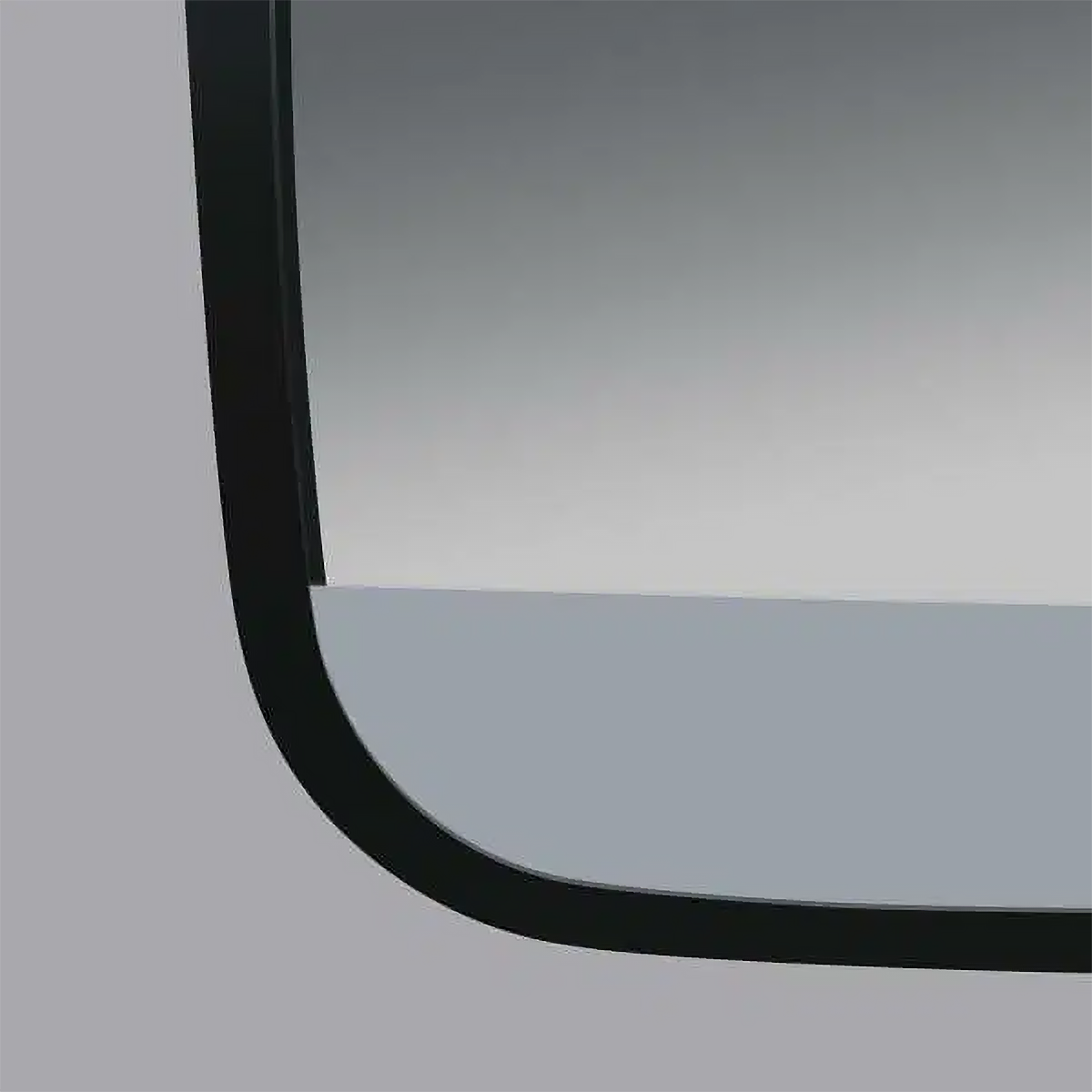 Black Framed Curved Rim LED Mirror - 500mm | 800mm