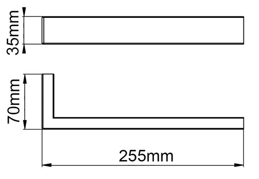 Stainless Steel Hand Towel Rail - Brushed Brass Gold - IVANO