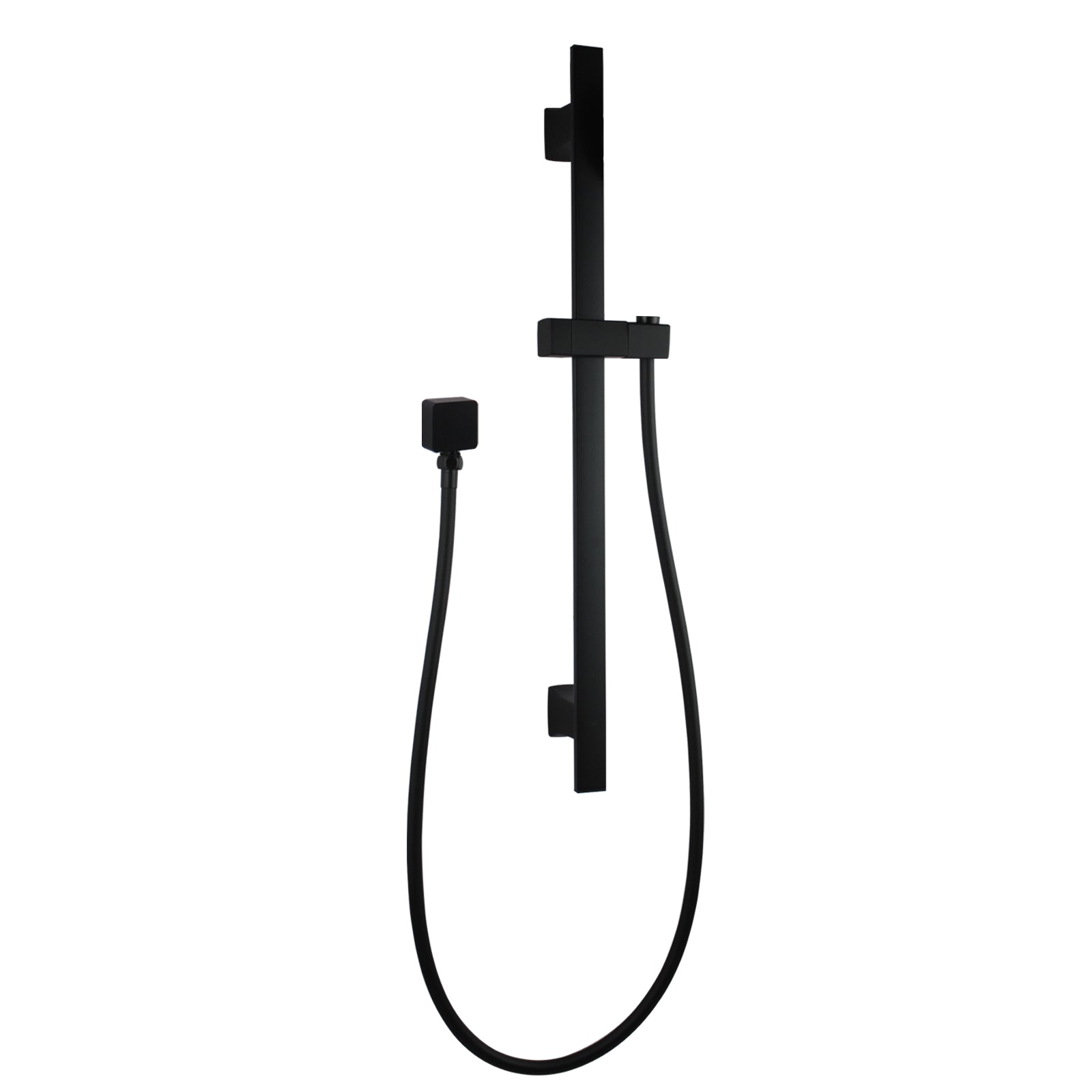 Enhance your shower with this black handheld shower rail. Made from stainless steel & solid brass, this flat shower rail offers durability and style. Ships fast across Australia.-Shower Rail-Ezymall AU