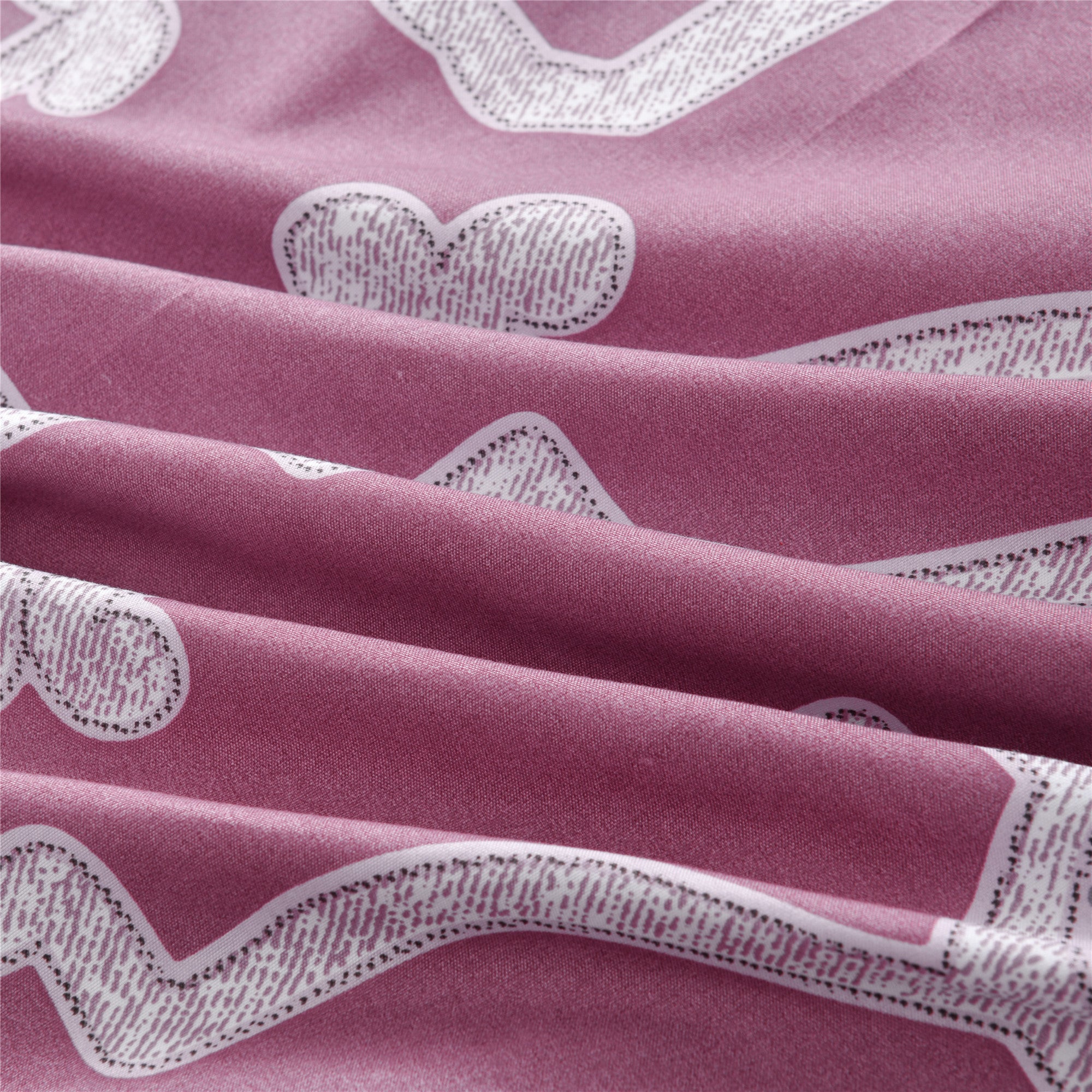 Bellemosa 75D Microfibre Quilt Cover Set - Quilt Cover | Pillowcases | Flat Sheet  - Marrakesh Blush