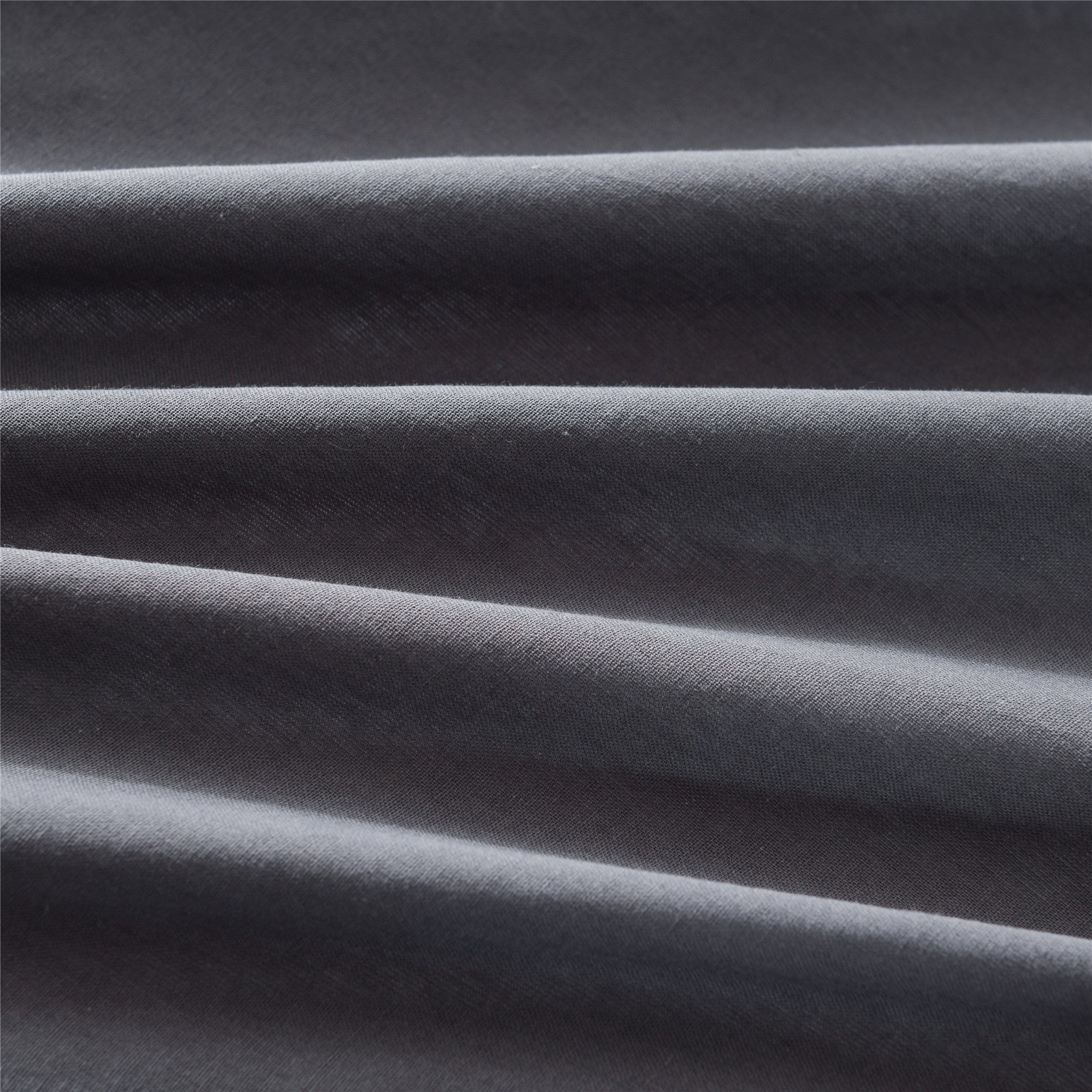 Bellemosa 100% Washed Cotton Quilt Cover Set - Charcoal Grey