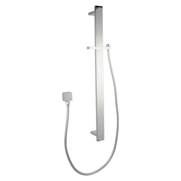 Upgrade your bathroom with this chrome silver handheld shower rail. Made from stainless steel & solid brass, this flat shower rail offers durability and style. Ships fast across Australia.-Shower Rail-Ezymall AU