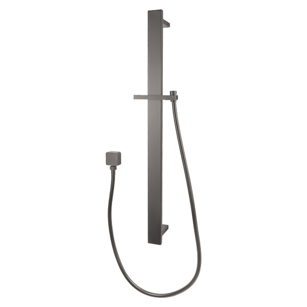 Enhance your shower with this gunmetal gray handheld shower rail. Made from stainless steel & solid brass, this flat shower rail offers durability and style. Ships fast across Australia.-Shower Rail-Ezymall AU
