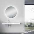 Load image into Gallery viewer, 900mm round LED bathroom mirror with 3× magnifying mirror, anti-fog defogger, touch sensor, 3 light colours, SAA approved and IP44 rated.-LED Mirror-Ezymall AU
