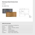 Load image into Gallery viewer, Stainless Steel PVD Single Bowl Kitchen Sink with Drain Board 960*450*230mm- Gunmetal
