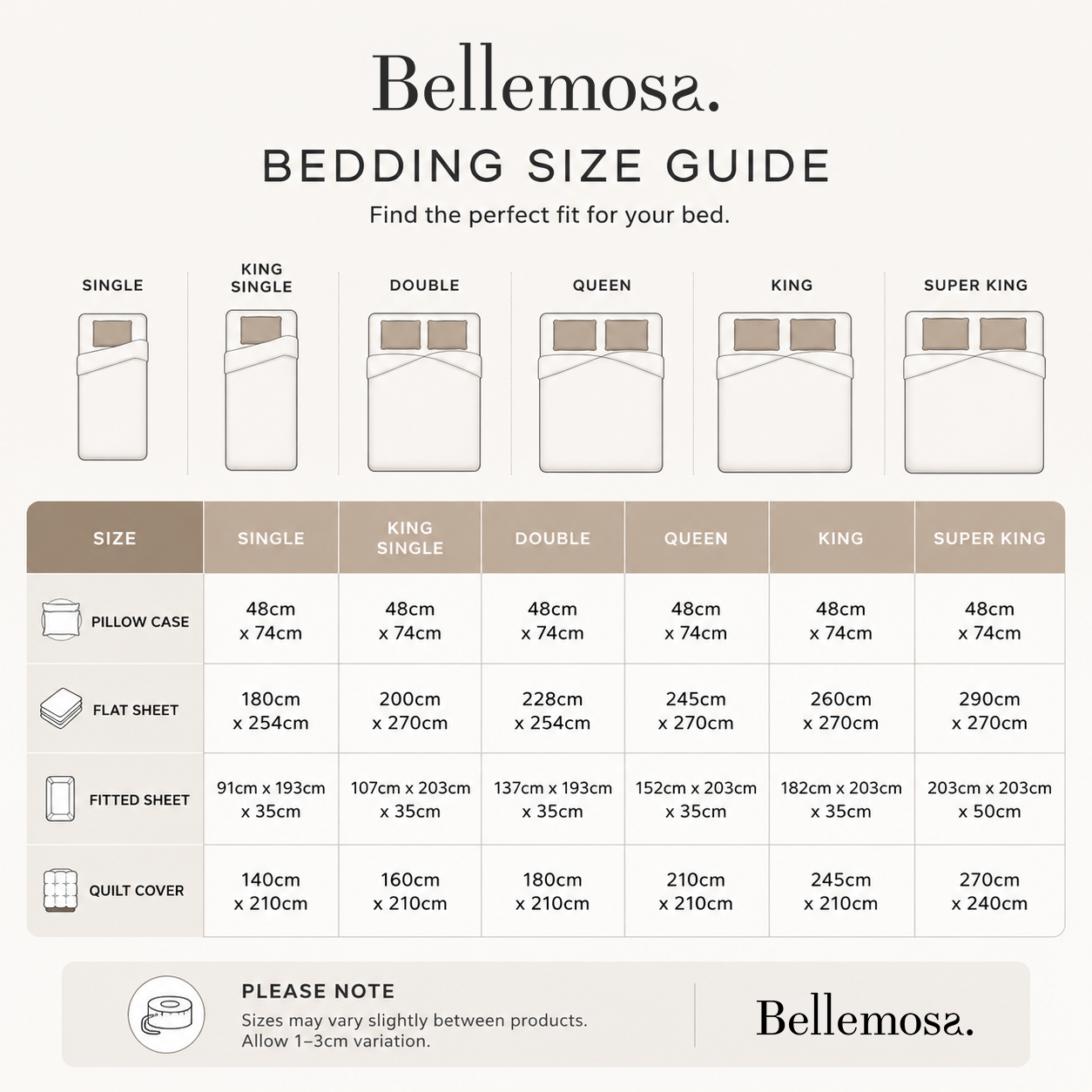 Bellemosa Premium Cotton Pillow Case Set - Classic White