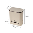 Load image into Gallery viewer, Keep your space clean with our 9L Cabinet Door Hanging Trash Can! Wall-mounted compost bin with a sliding lid. Perfect for kitchens. Get yours in beige today!-Cleaning Products-Ezymall AU
