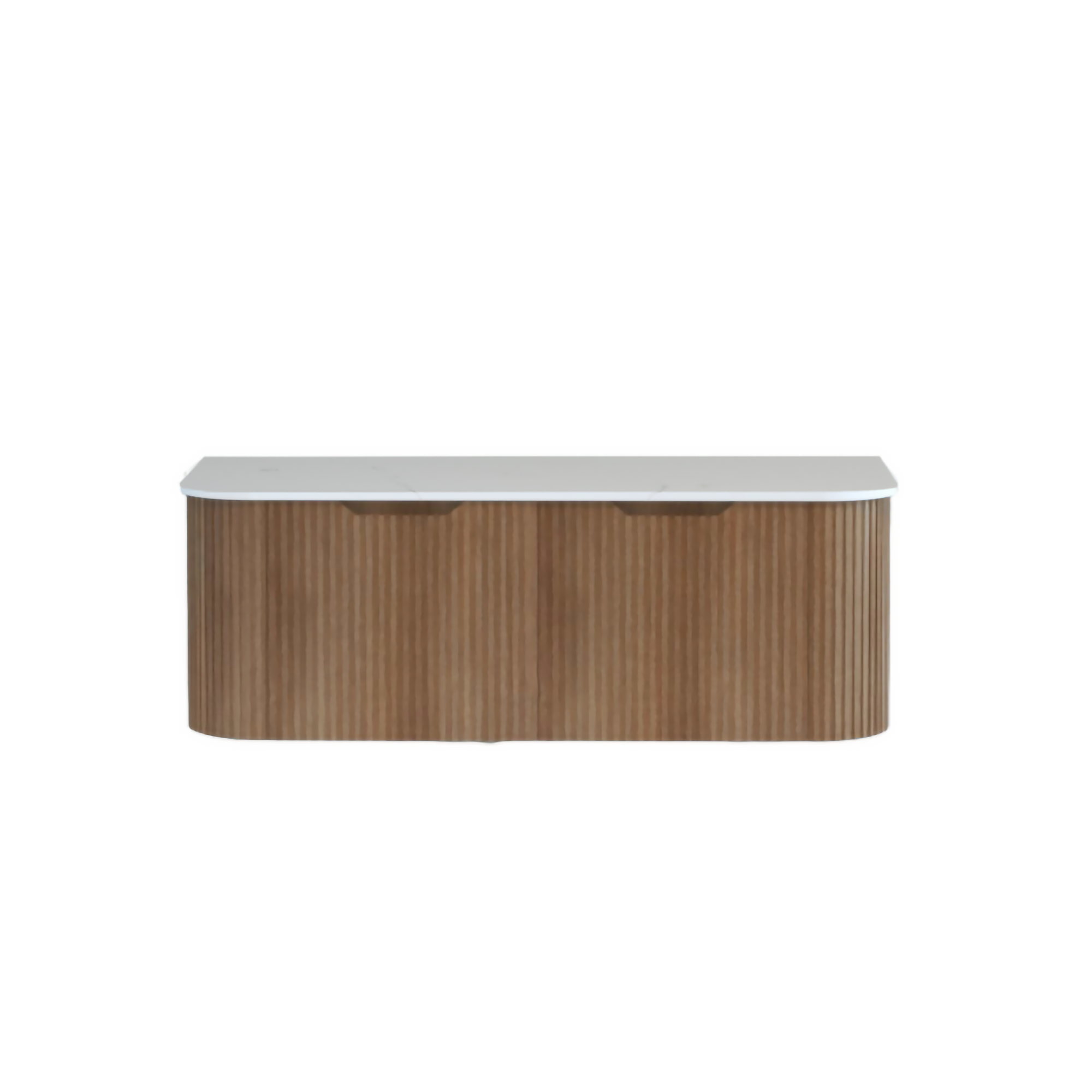 Bergen 1200mm Wall Hung Fluted Vanity Cabinet - Double Bowl - Solid Timber