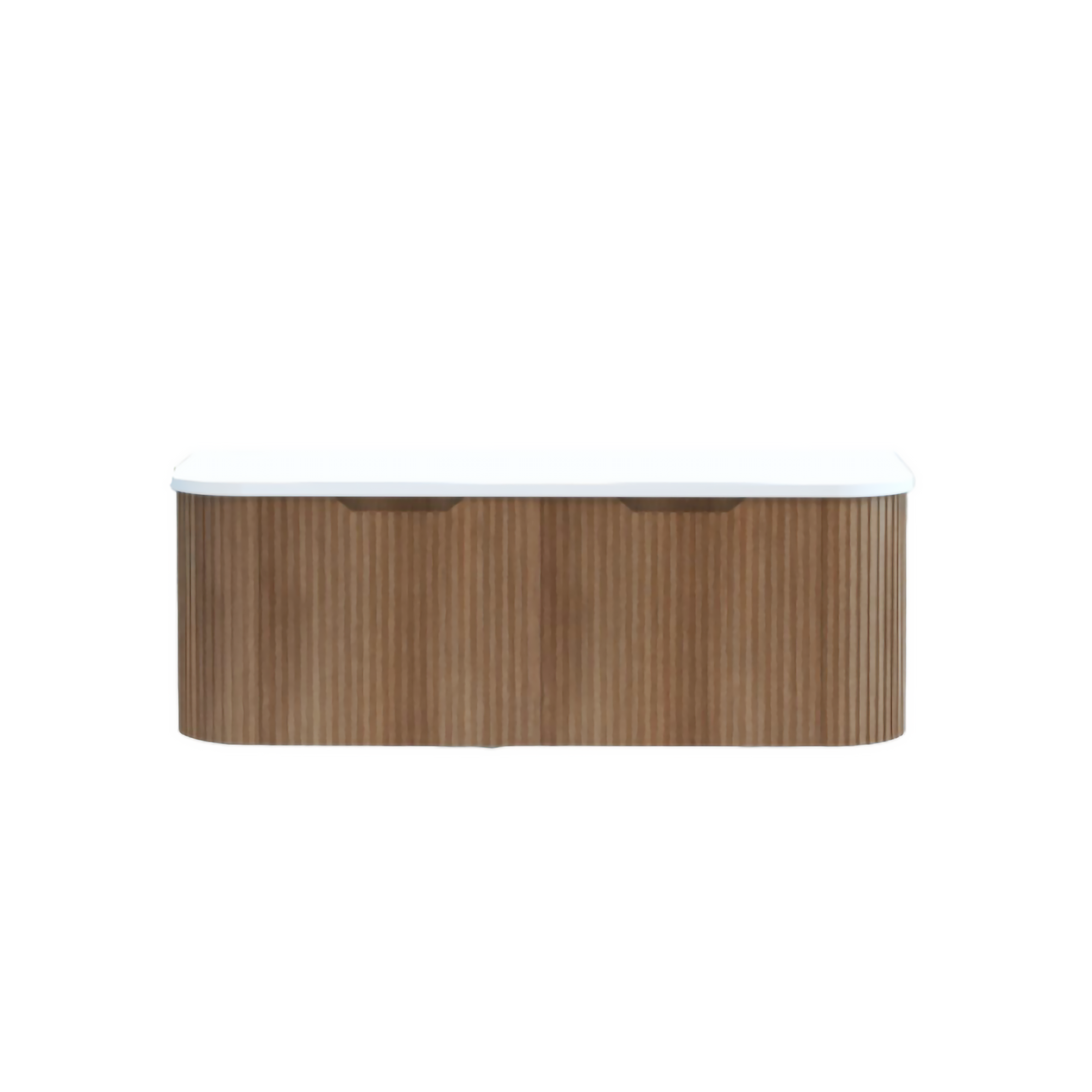 Bergen 1200mm Wall Hung Fluted Vanity Cabinet - Double Bowl - Solid Timber