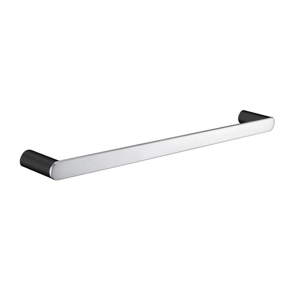 Single Towel Rail 600mm - Brass - Black and Chrome | BELLINO