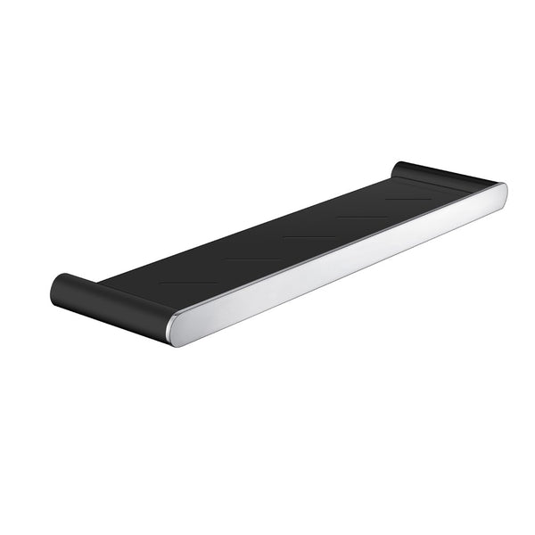 Solid Brass Shower Shelf - Chrome & Matte Black | BELLINO