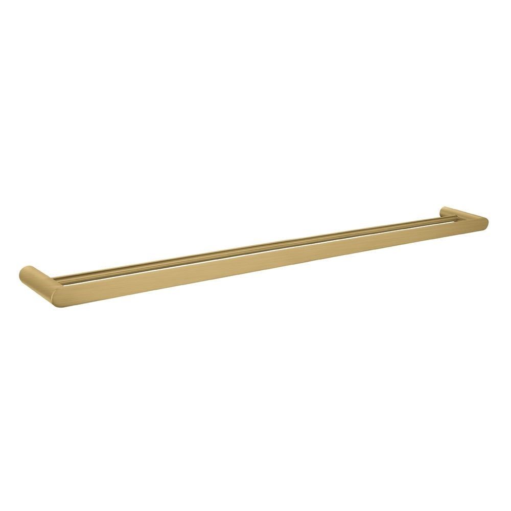 Double Towel Rail 800mm - Brass - Brushed Brass | BELLINO