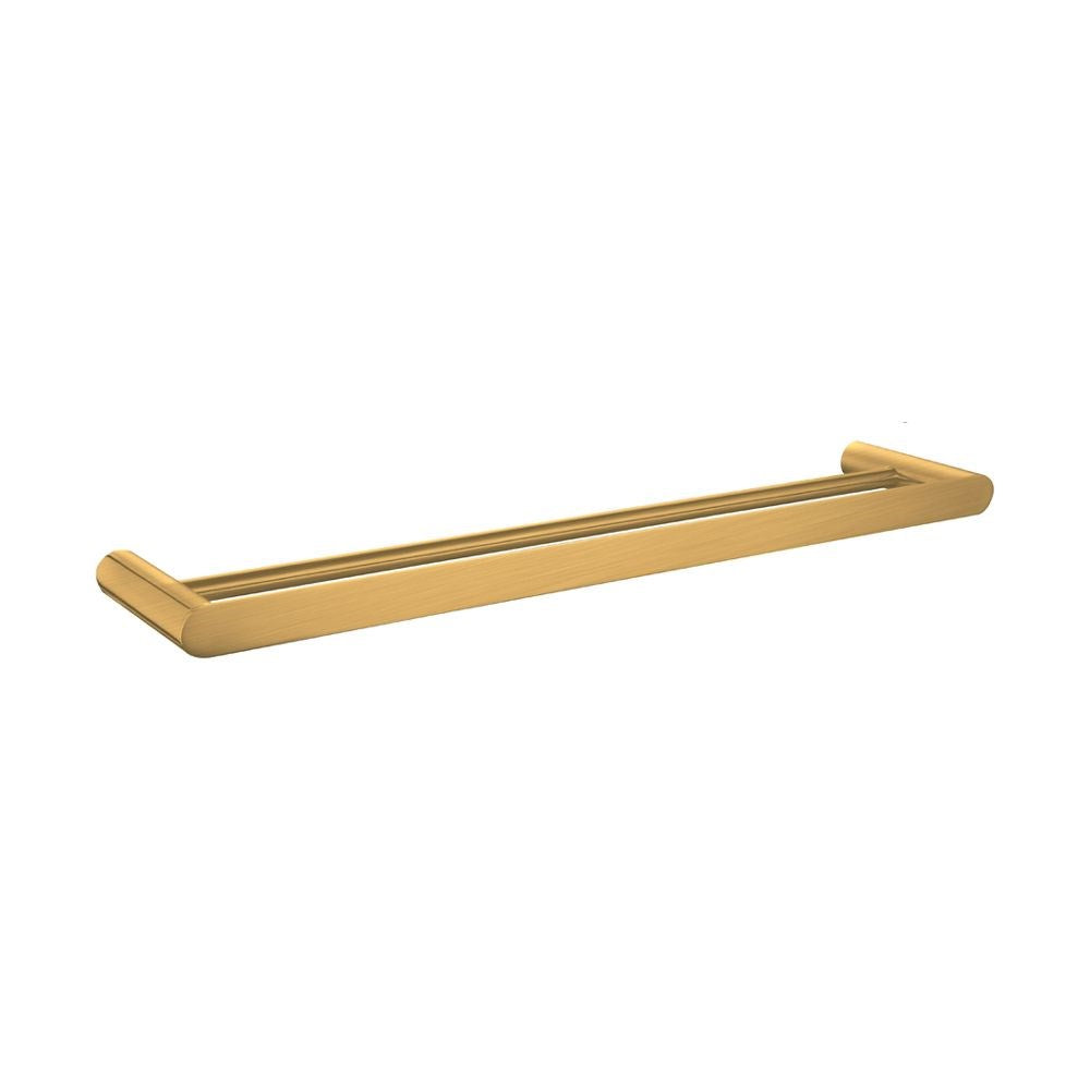 Double Towel Rail 600mm - Brass - Brushed Brass | BELLINO