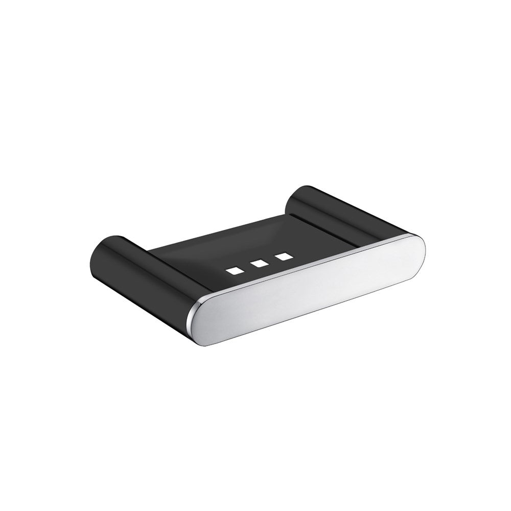 Solid Brass Soup Dish - Black and Chrome | BELLINO