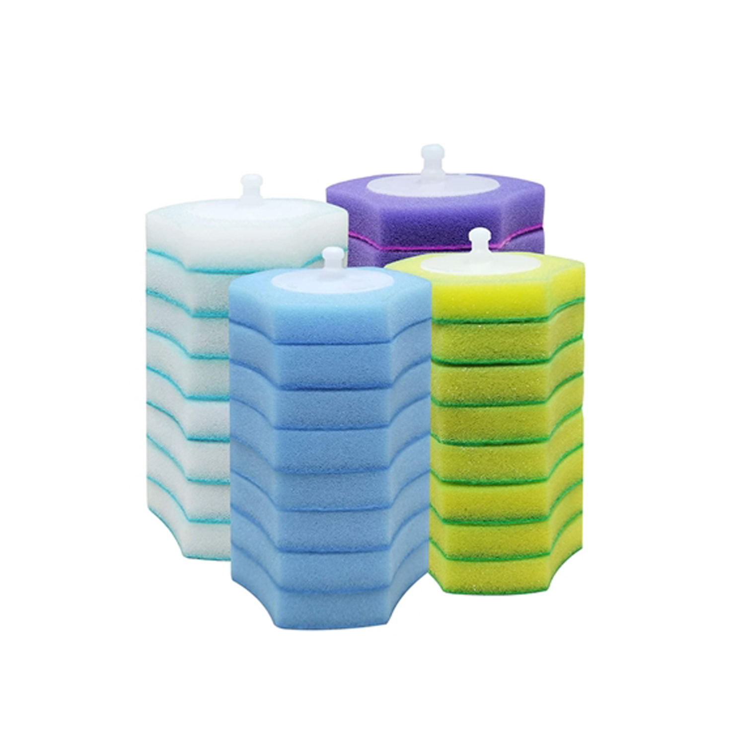 BOOMJOY Disposable Toilet Brush Set with Replaceable Heads