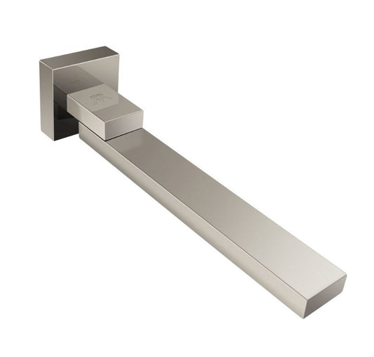Solid Brass Basin/Bath Swivel Wall Spout - Brushed Nickel Silver
