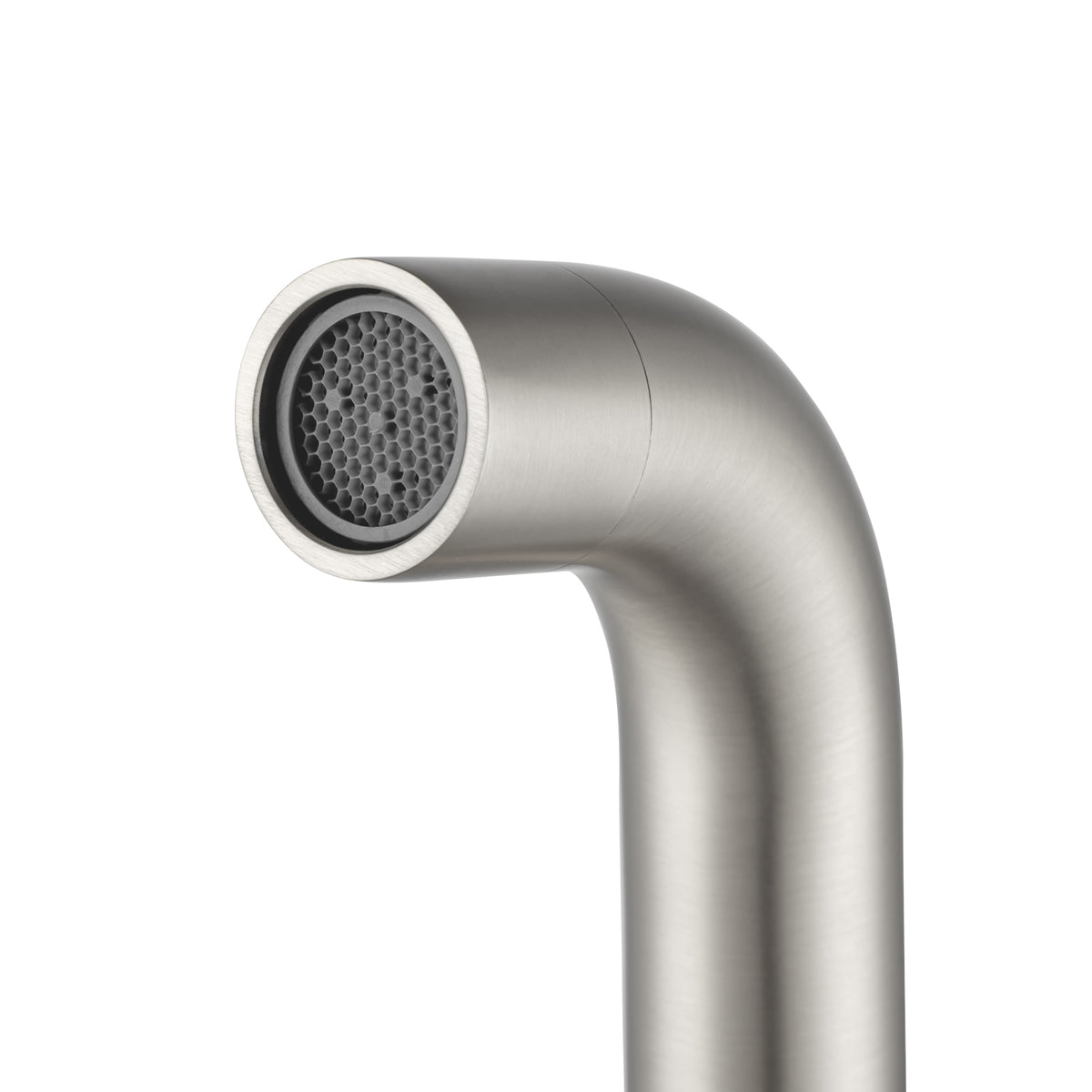 Solid Brass Wall Spout with Flat Back Plate - Brushed Nickel | LUCID PIN