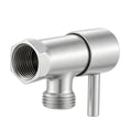 Load image into Gallery viewer, Solid Brass Water Stop Tap One Pair – Round 1/4 Turn – Brushed Nickel
