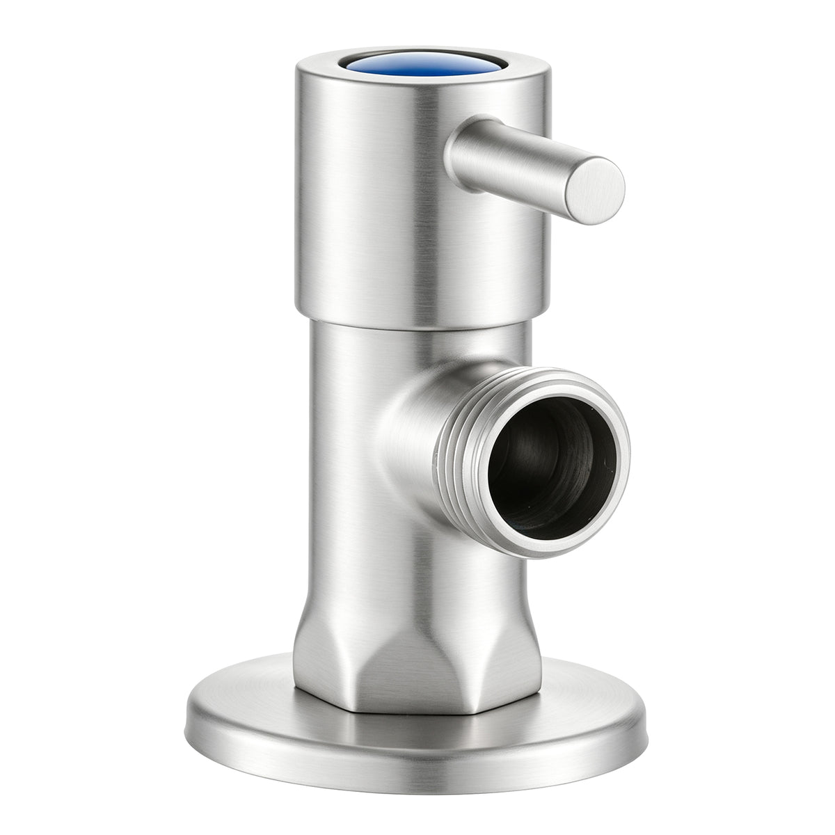 Solid Brass Water Stop Tap One Pair – Round 1/4 Turn – Brushed Nickel